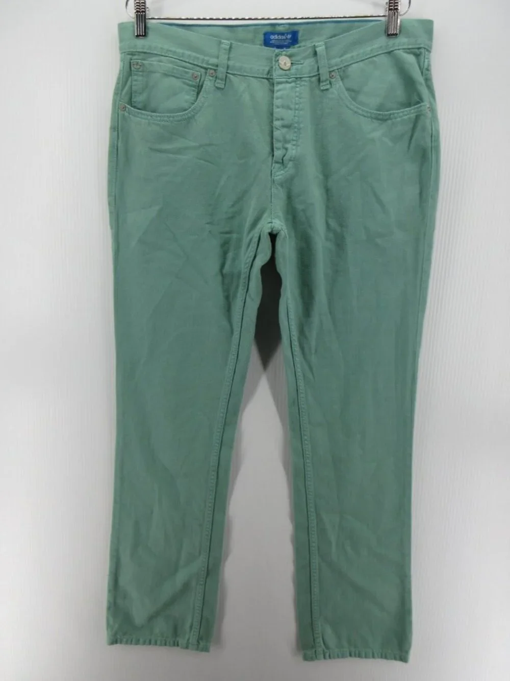 Adidas Jeans 36X31 Originals Slim Fit Straight Button Fly Denim NEW